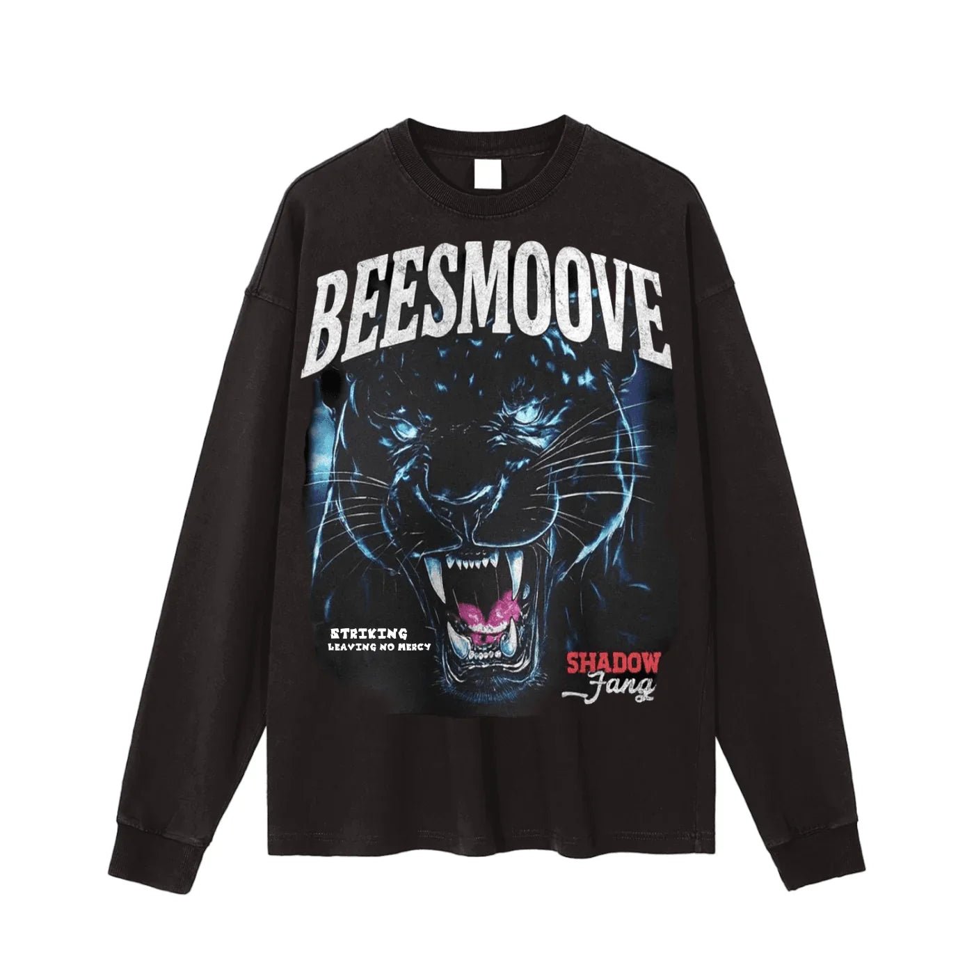 BEESMOOVE Shadow Fang Edition Vintage Washed Long Sleeve T-Shirt - Beesmoove