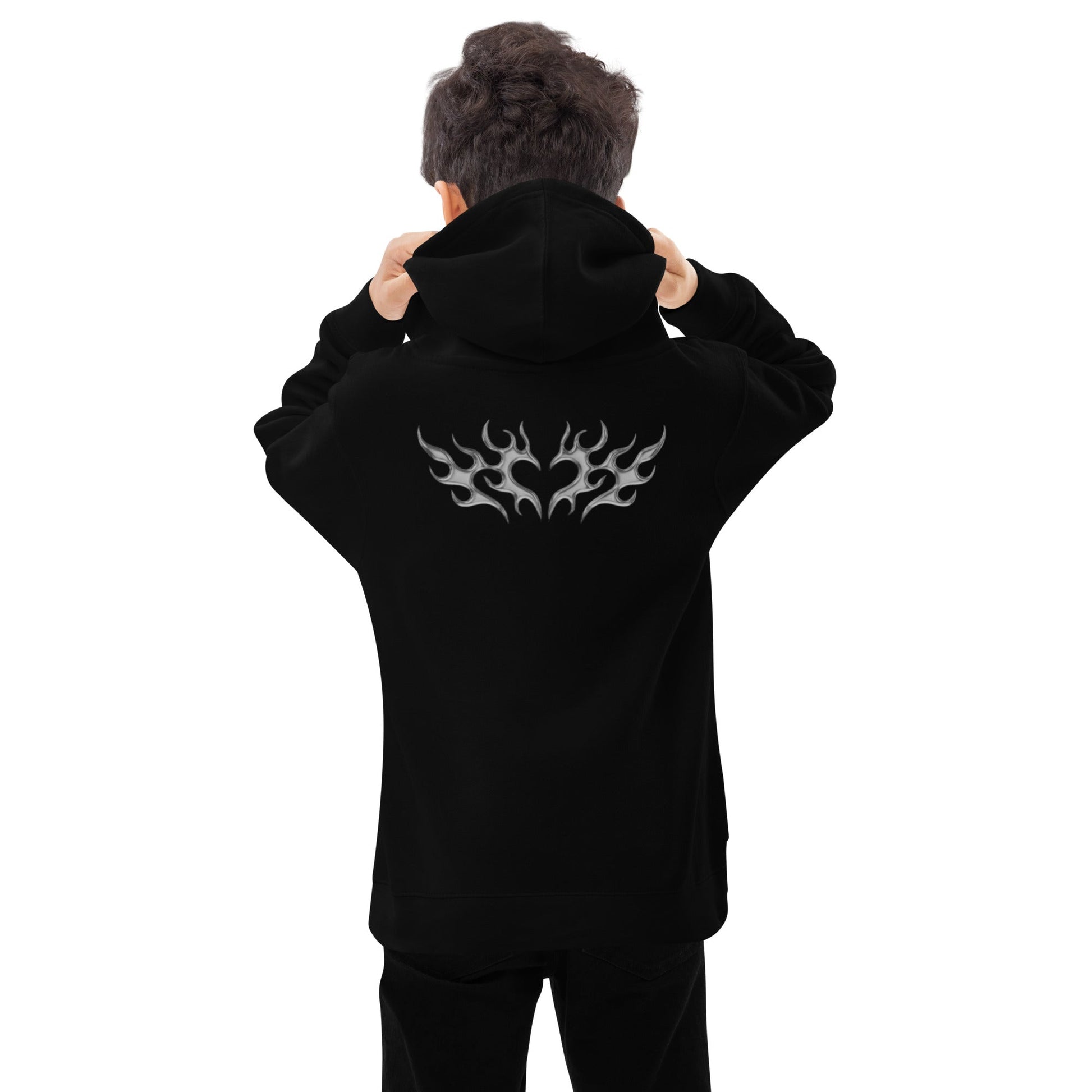 Beesmoove sliver flame Kids fleece hoodie - Beesmoove