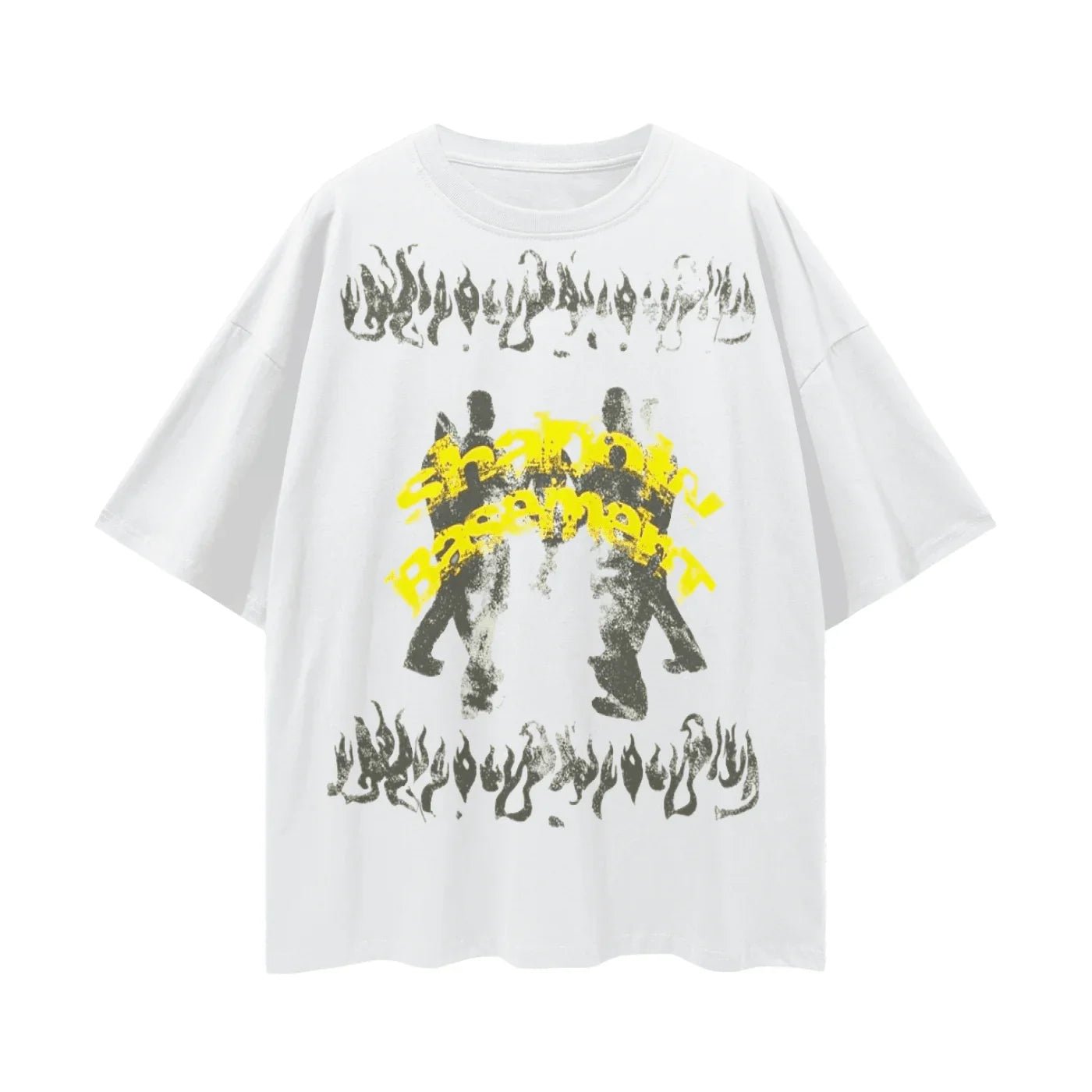 BEESMOOVE Smoked Out Streetwear Loose Drop Shoulder T-Shirt - Beesmoove