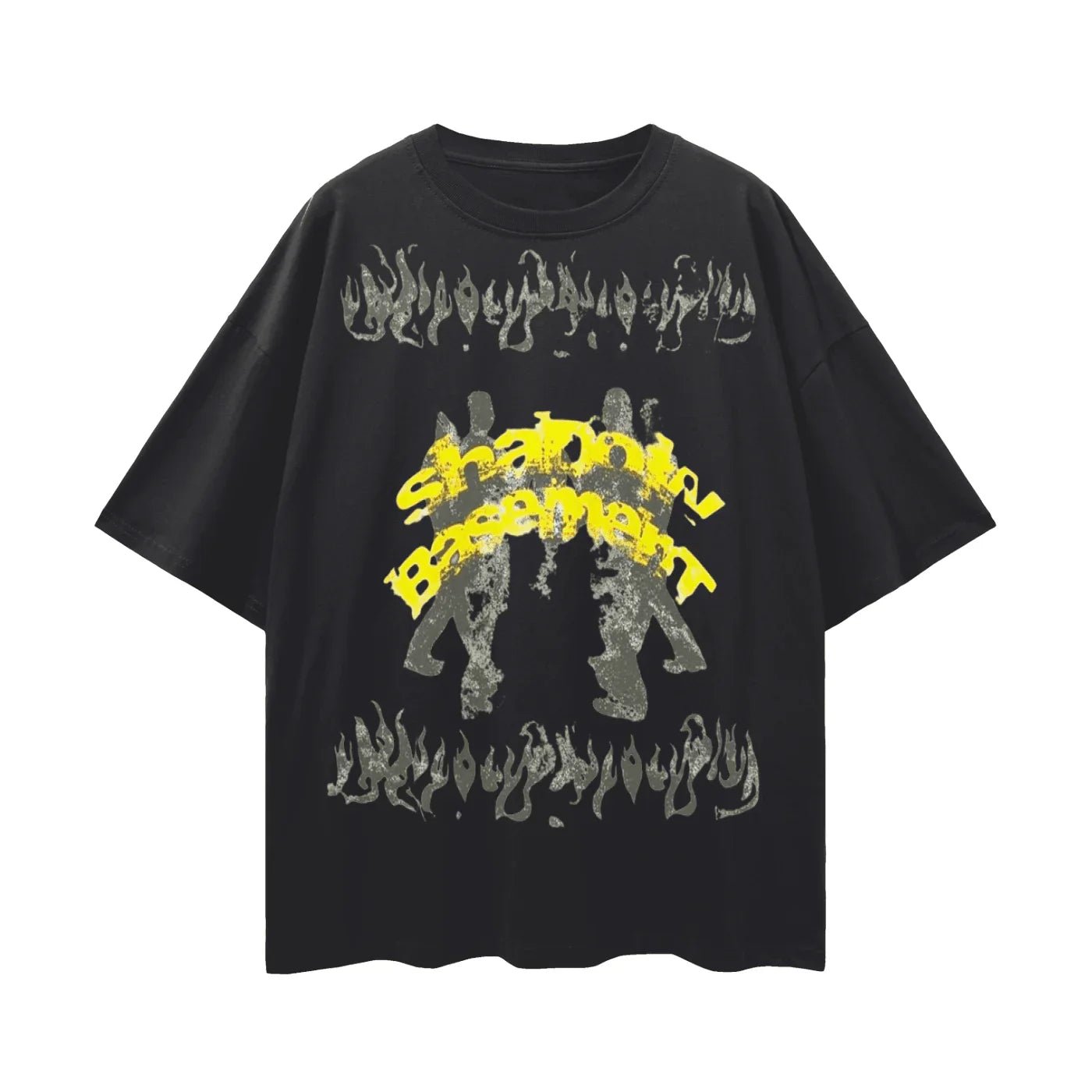 BEESMOOVE Smoked Out Streetwear Loose Drop Shoulder T-Shirt - Beesmoove