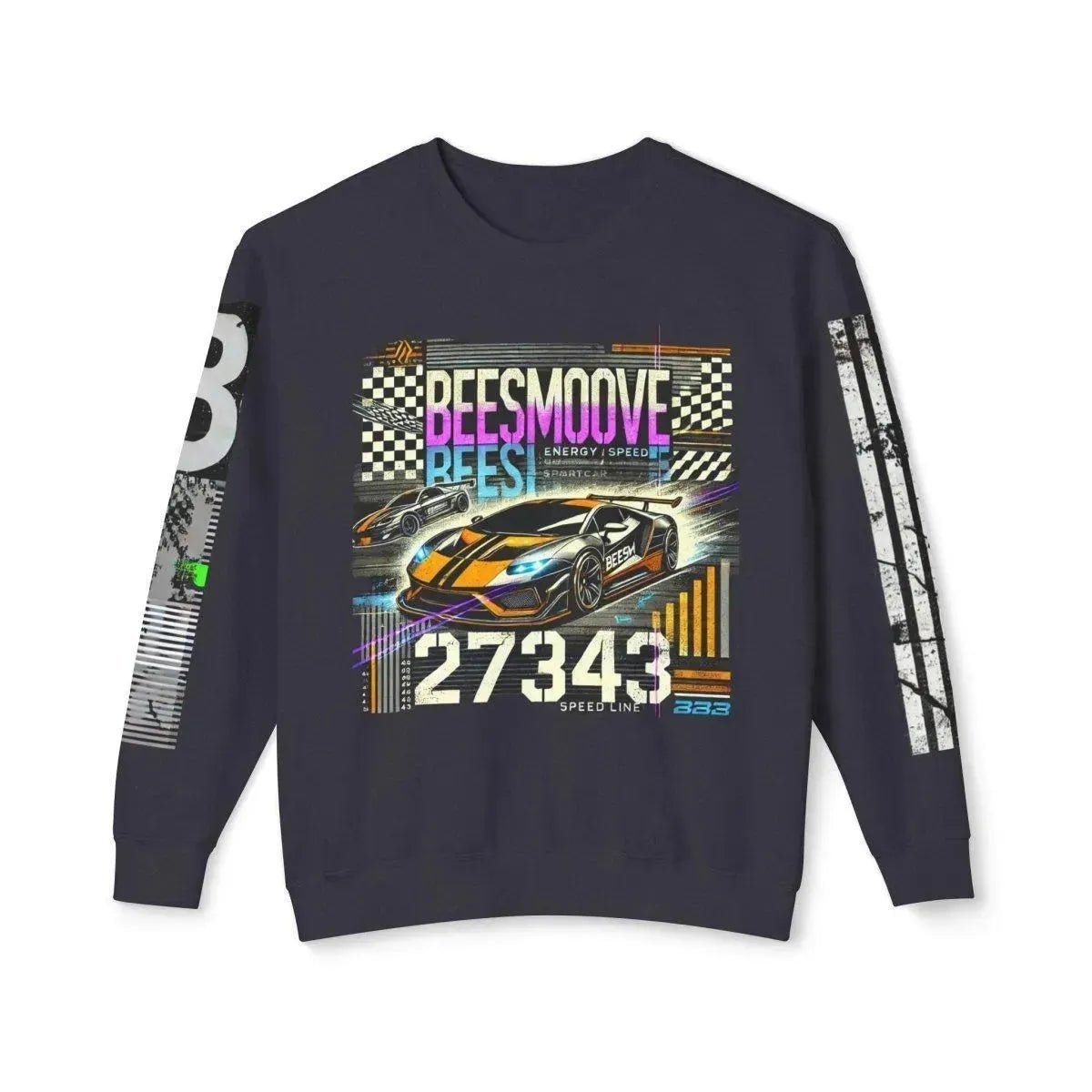 Beesmoove speed line Motion Lightweight Crewneck Sweatshirt - Beesmoove