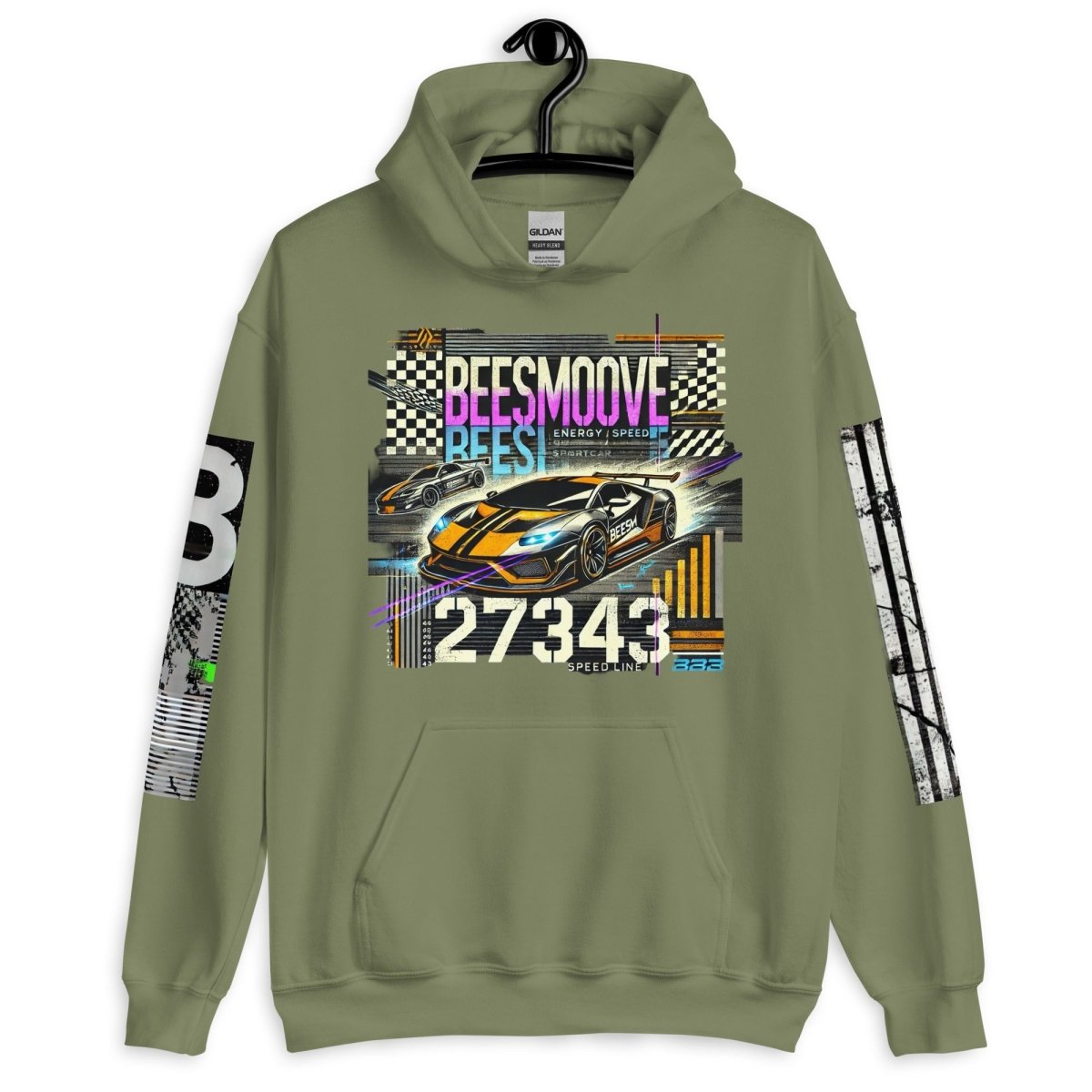 Beesmoove speed line motion Unisex Hoodie - Beesmoove