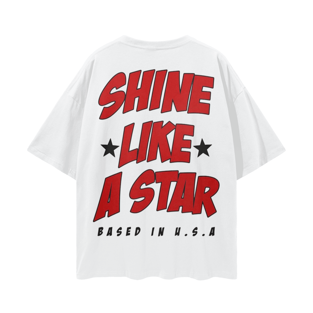 BEESMOOVE Starbound Streetwear Loose Drop Shoulder T-Shirt - Beesmoove