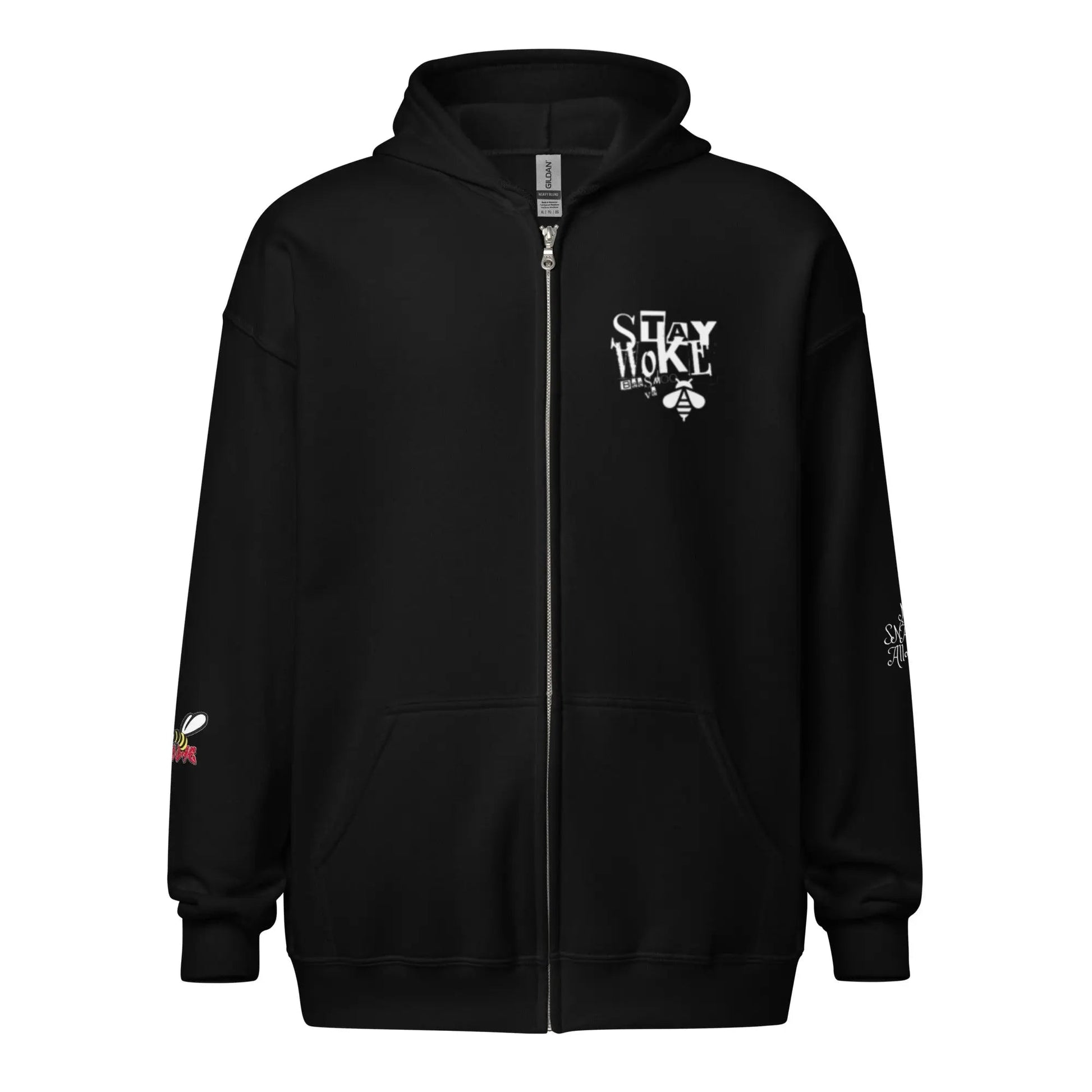 Beesmoove stay woke v2 Unisex heavy blend zip hoodie - Beesmoove