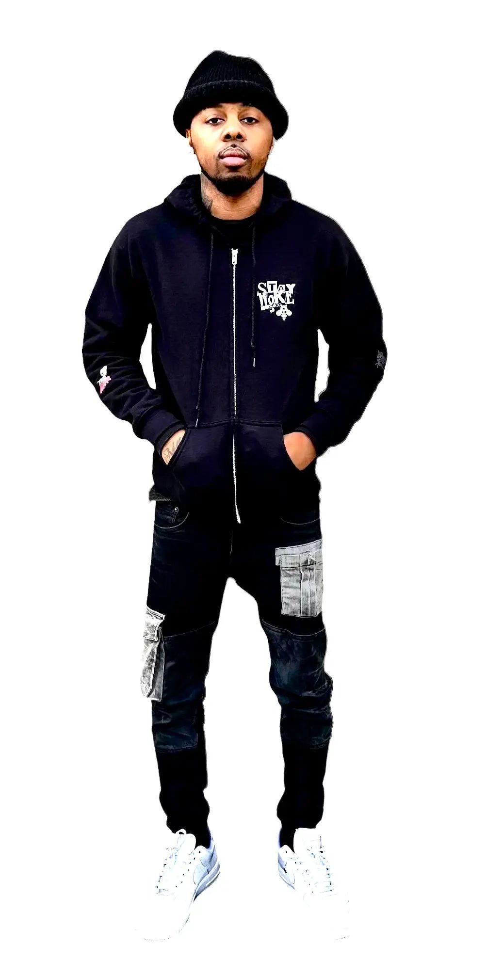 Beesmoove stay woke v2 Unisex heavy blend zip hoodie - Beesmoove