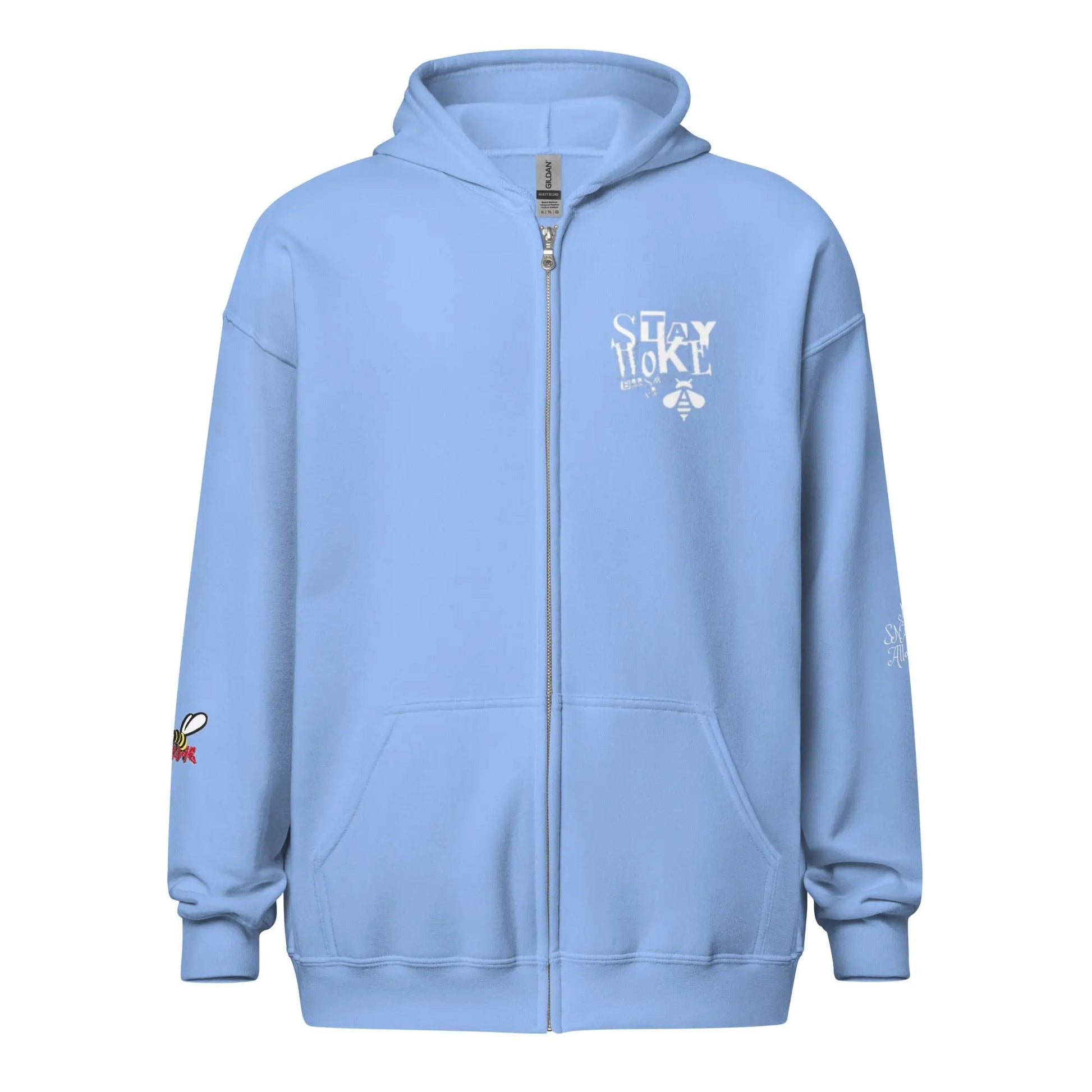 Beesmoove stay woke v2 Unisex heavy blend zip hoodie - Beesmoove