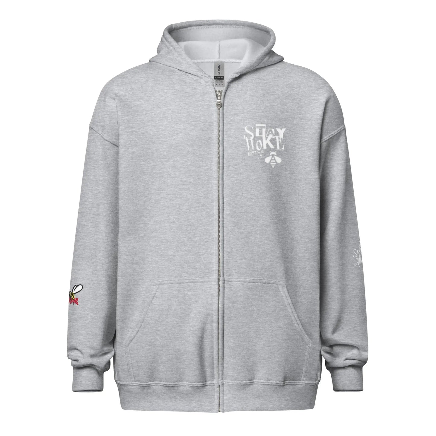 Beesmoove stay woke v2 Unisex heavy blend zip hoodie - Beesmoove