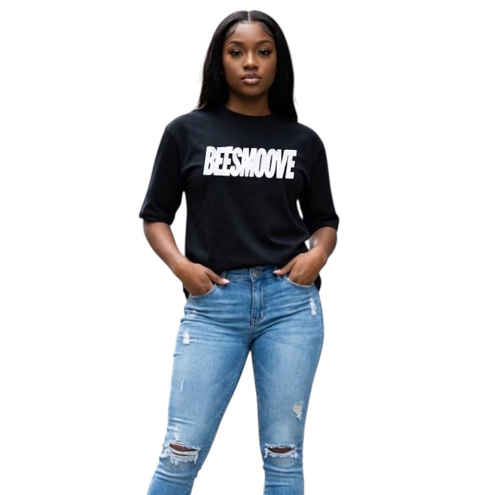 BEESMOOVE Street Paint Neck Short Sleeve T-Shirt - Beesmoove