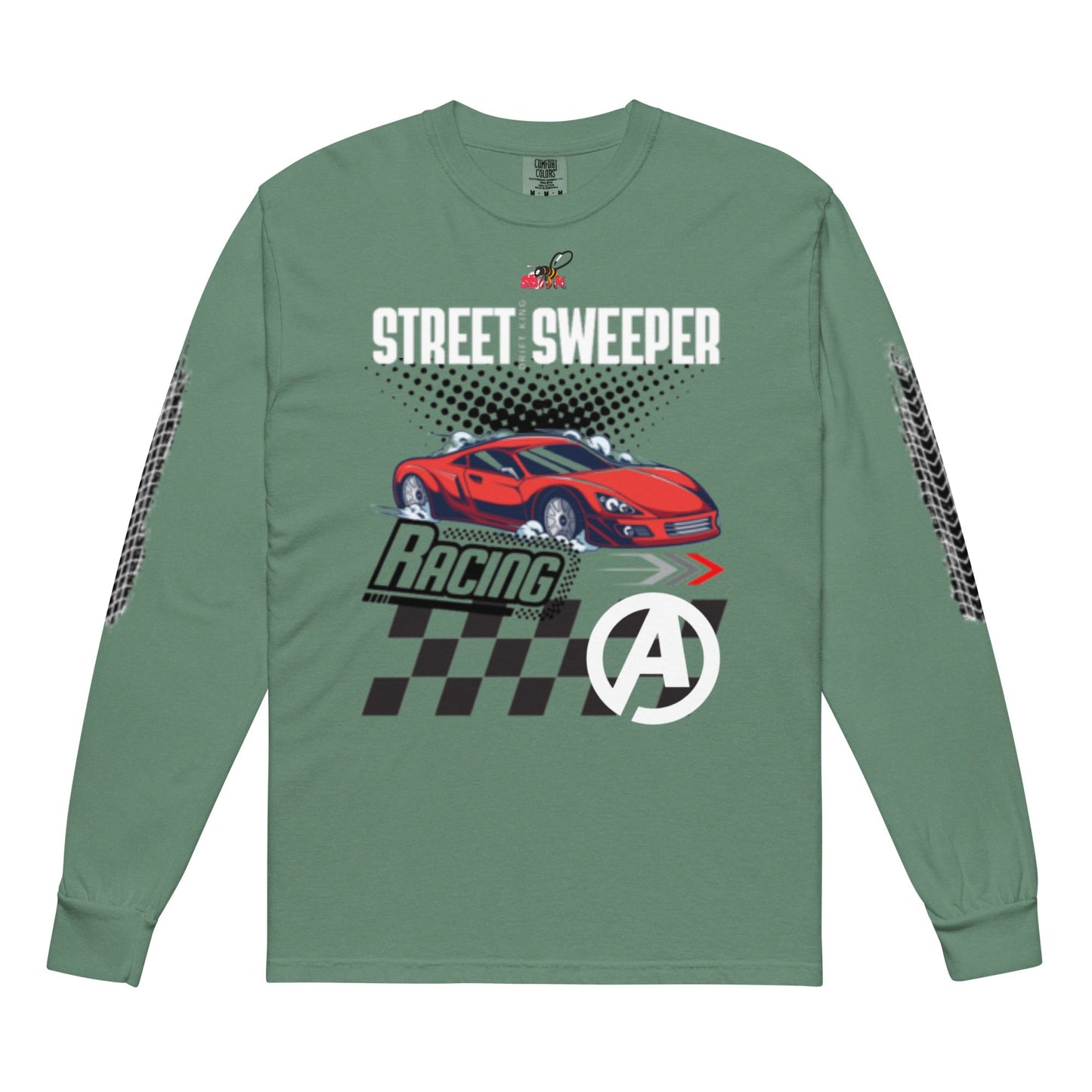 Beesmoove street sweeper race Garment - dyed heavyweight long - sleeve shirt - Beesmoove