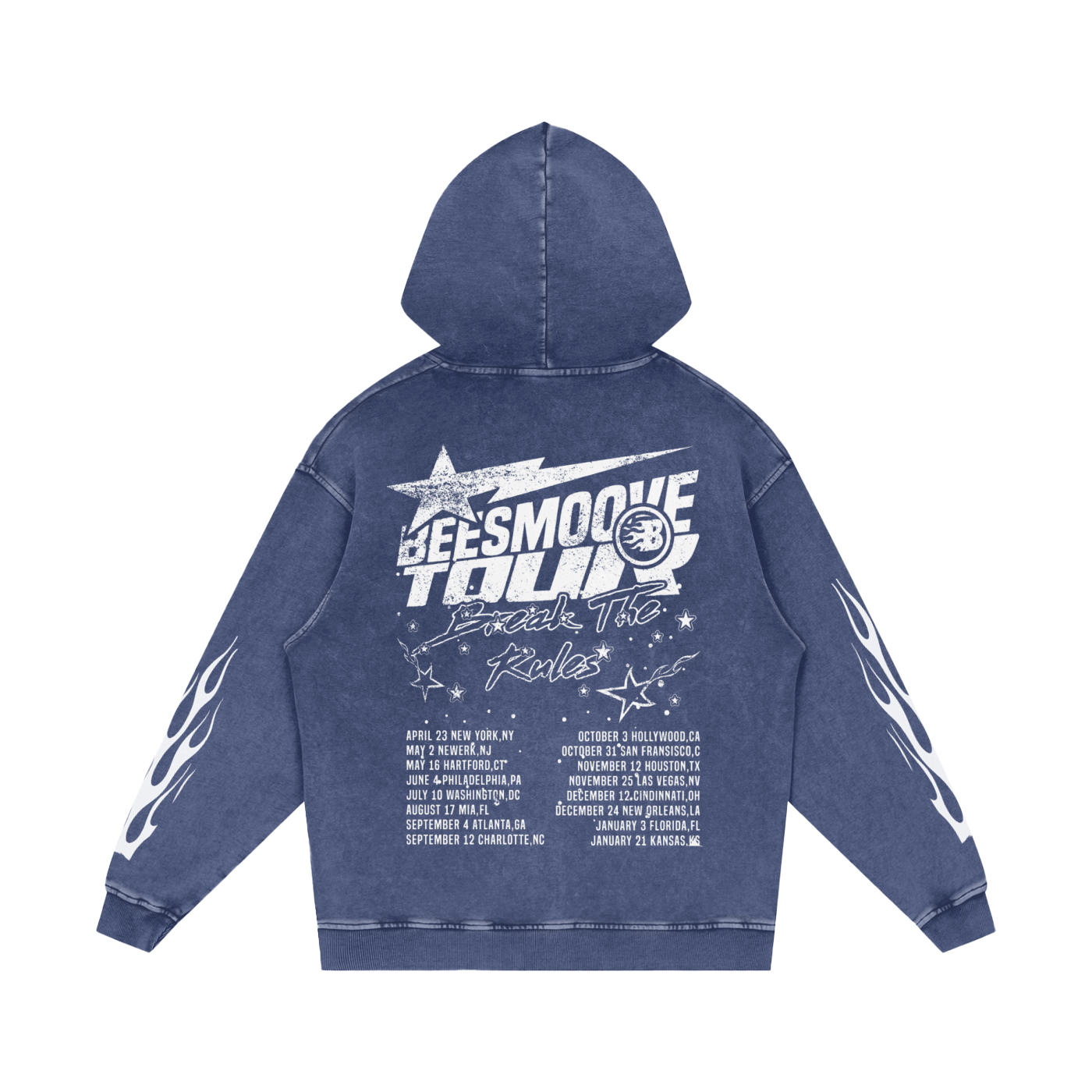 BEESMOOVE Studio Blaze Edition Loose Cotton Hoodie - Beesmoove