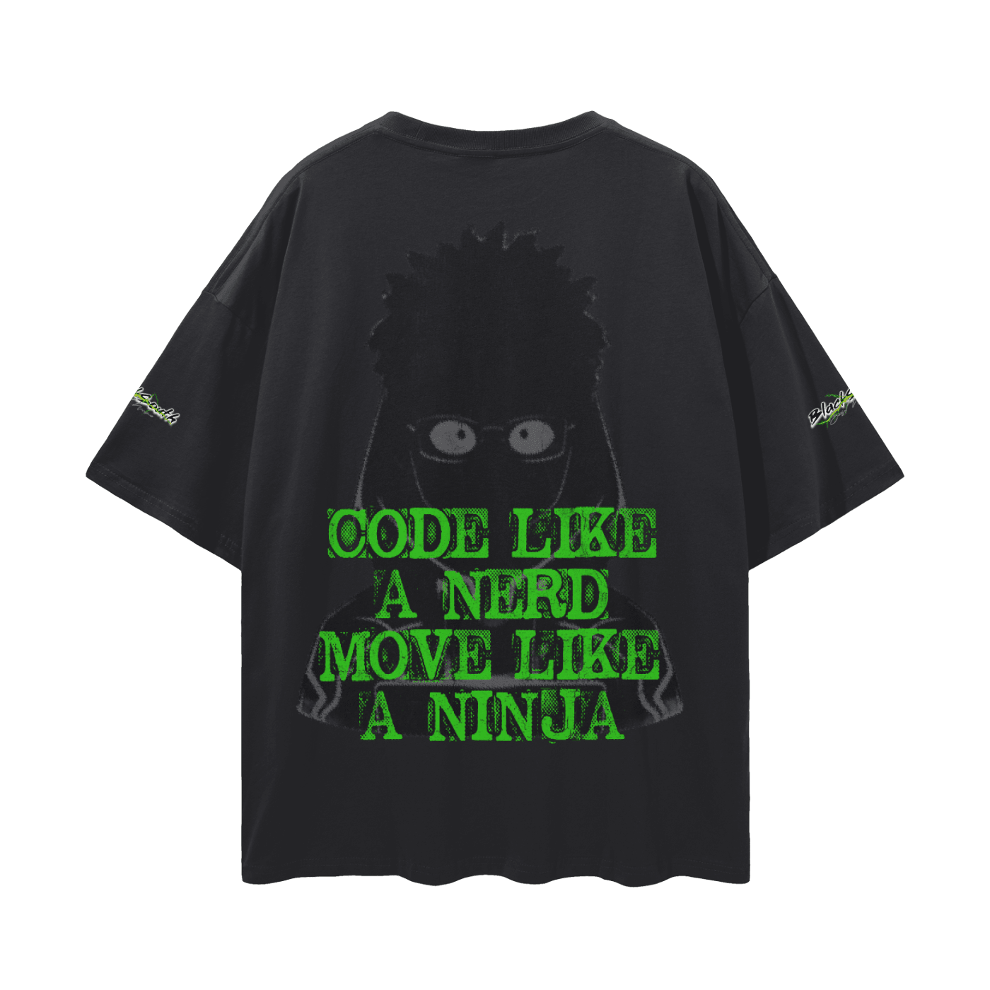 BEESMOOVE Terrell Ninja Code Loose Drop Shoulder T-Shirt - Beesmoove