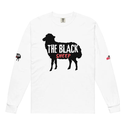 Beesmoove the black sheep red on white Garment - dyed heavyweight long - sleeve shirt - Beesmoove