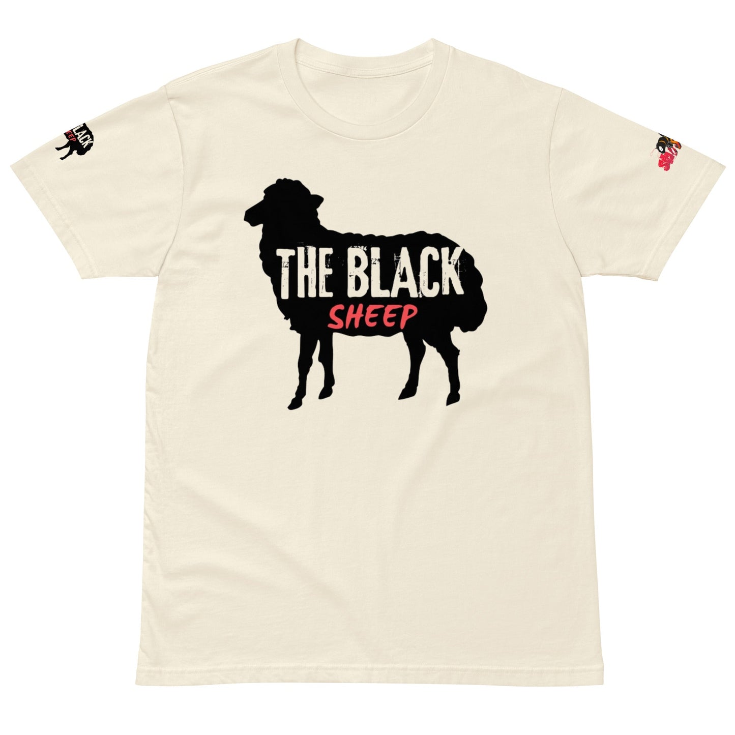 Beesmoove the black sheep red on white Unisex premium t-shirt - Beesmoove