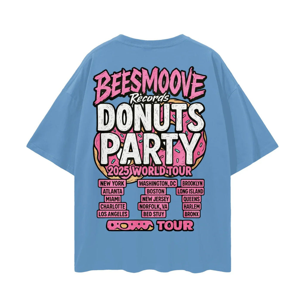 BEESMOOVE THE DONUT TAKEOVER 2025 Oversize Deep Drop Shoulder Tee - Beesmoove