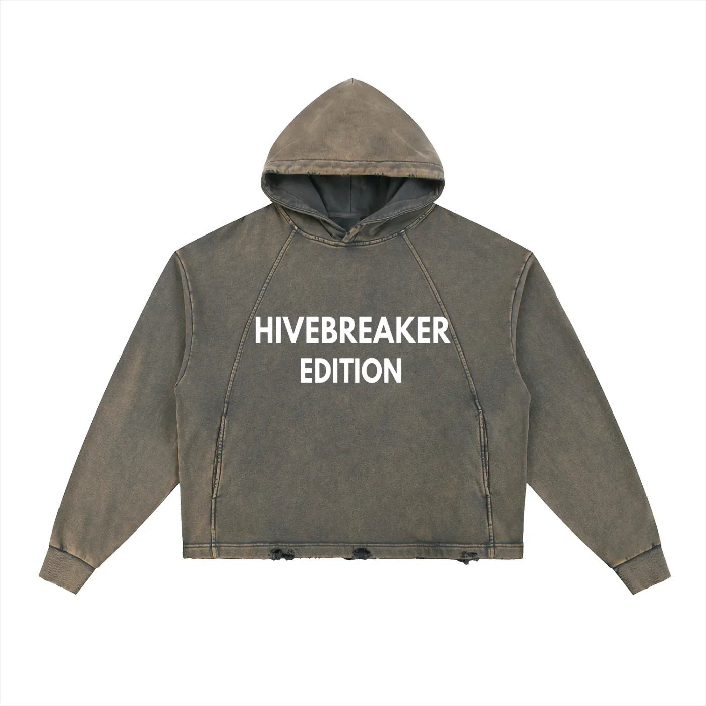 BEESMOOVE The Hivebreaker Statement Vintage Washed Frayed - Hoodie - Beesmoove