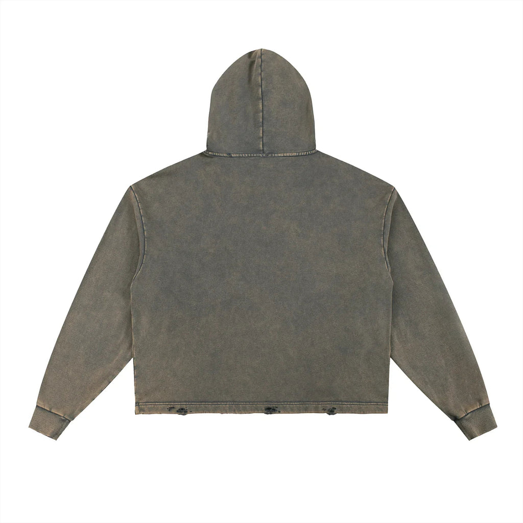 BEESMOOVE The Hivebreaker Statement Vintage Washed Frayed - Hoodie - Beesmoove