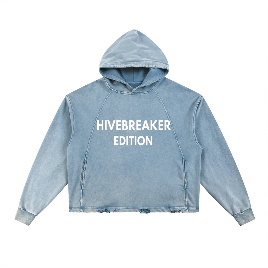 BEESMOOVE The Hivebreaker Statement Vintage Washed Frayed - Hoodie - Beesmoove