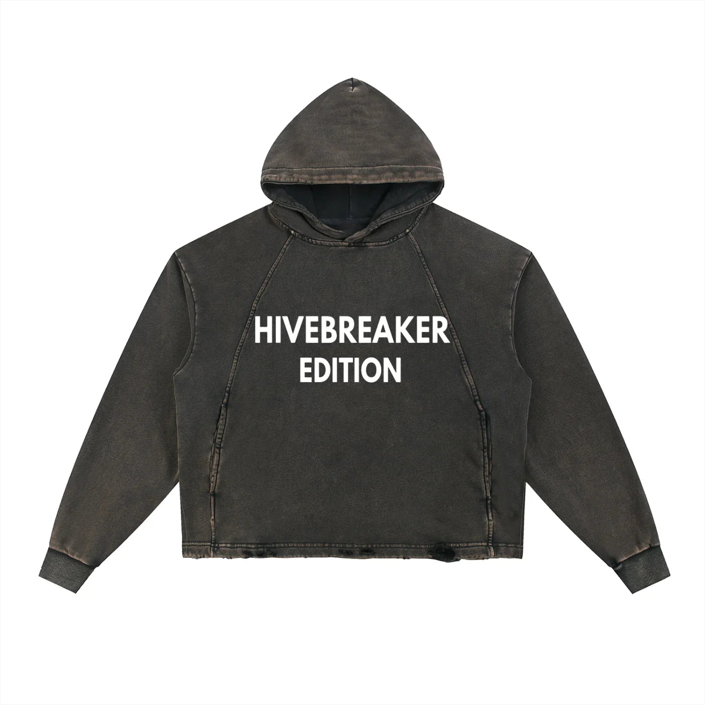 BEESMOOVE The Hivebreaker Statement Vintage Washed Frayed - Hoodie - Beesmoove