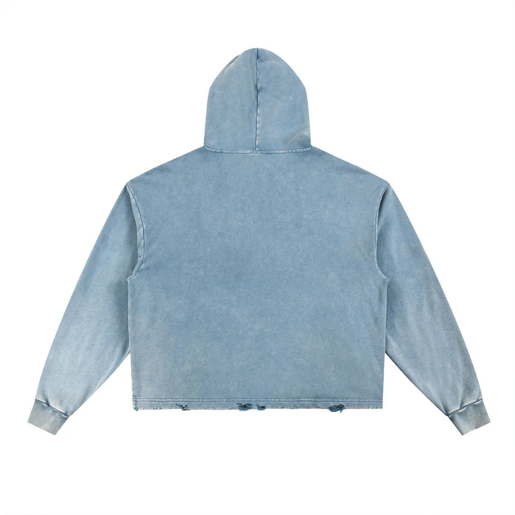 BEESMOOVE The Hivebreaker Statement Vintage Washed Frayed - Hoodie - Beesmoove