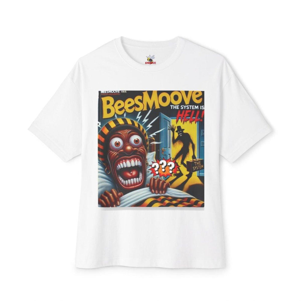 Beesmoove the system is hell magazine Oversized Boxy Tee - Beesmoove 