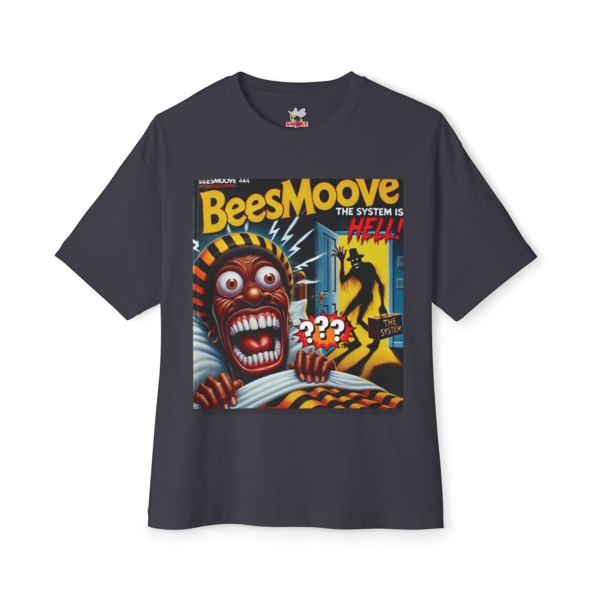 Beesmoove the system is hell magazine Oversized Boxy Tee - Beesmoove