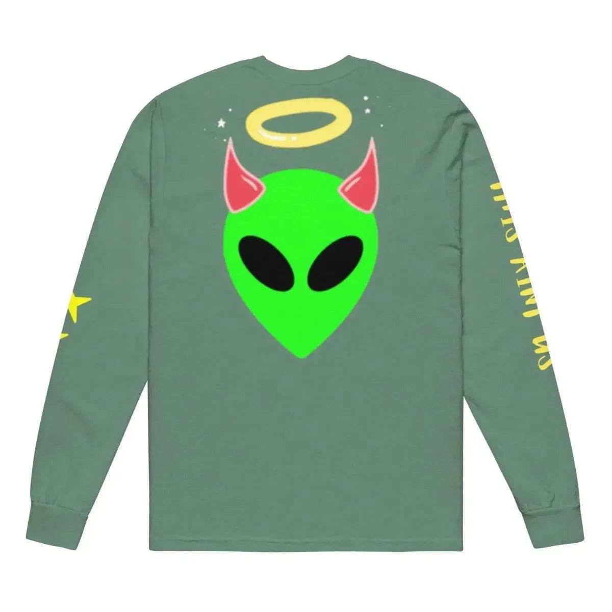 Beesmoove this ain’t us Garment - dyed heavyweight long - sleeve shirt - Beesmoove