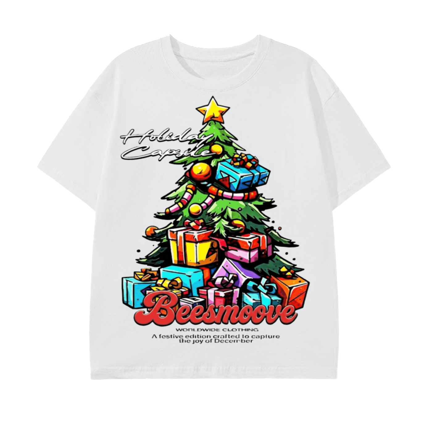 BEESMOOVE (throwback) Christmas Tree with Gifts Tee - Beesmoove