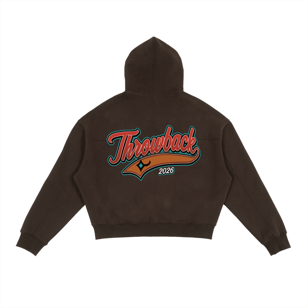 BEESMOOVE Throwback Frequency 2026 Zip - Up Boxy Hoodie - Beesmoove