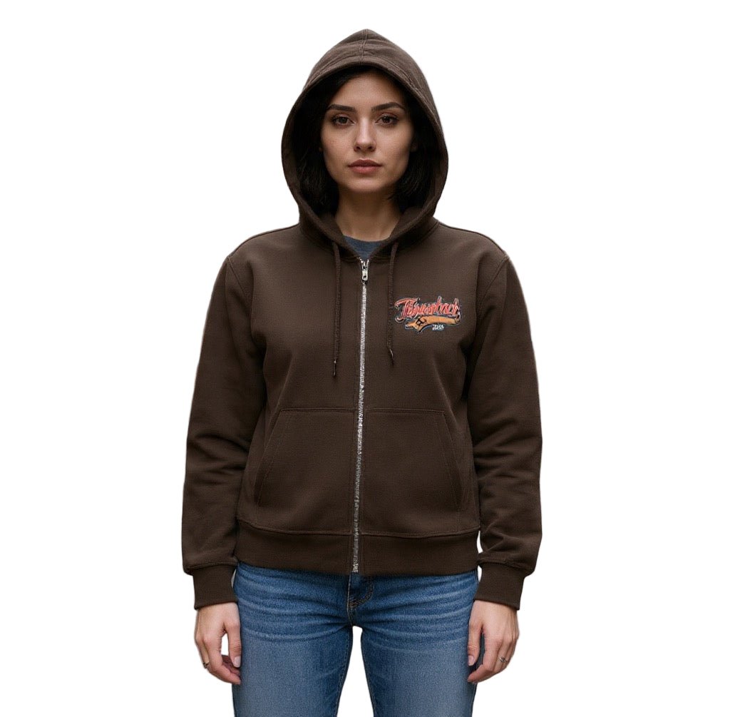 BEESMOOVE Throwback Frequency 2026 Zip - Up Boxy Hoodie - Beesmoove