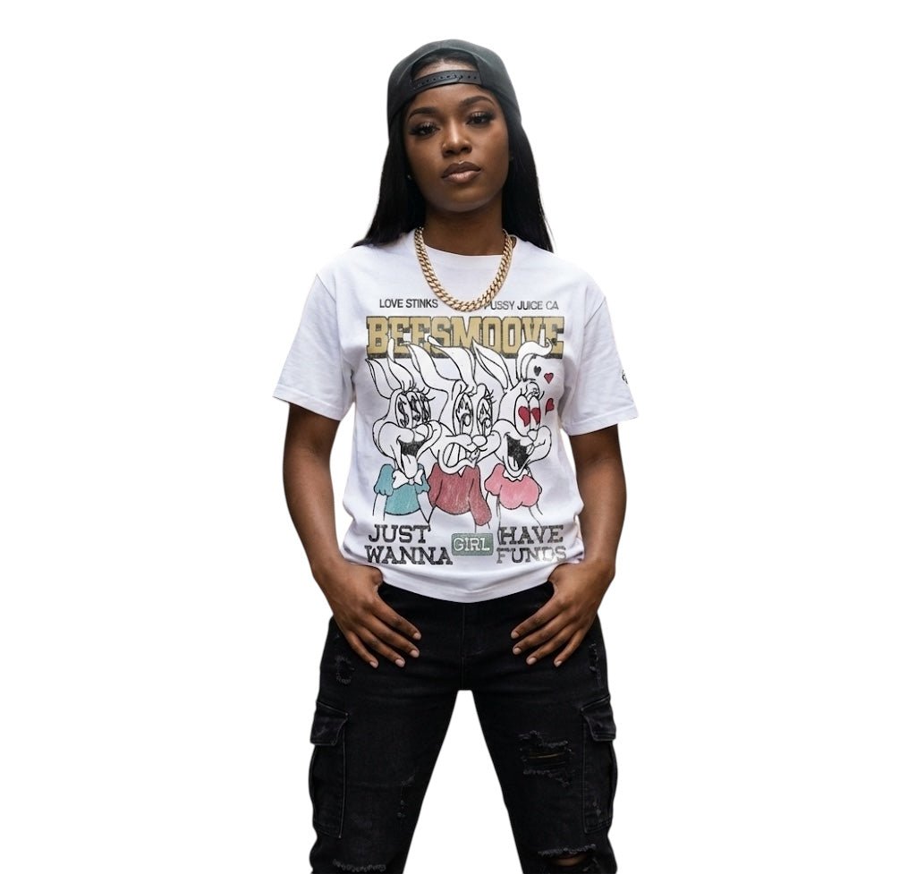 BEESMOOVE (throwback) Girls Just Wanna Have Funds” Tee - Beesmoove