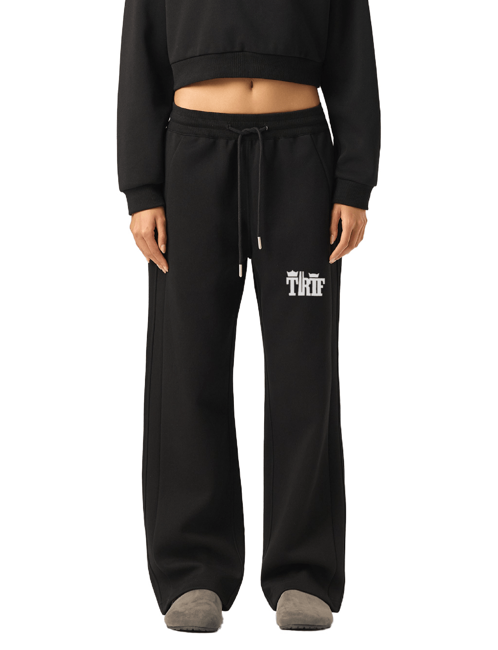 BEESMOOVE T.R.T.F Essential Drawstring Straight - Leg Sweatpants - Beesmoove