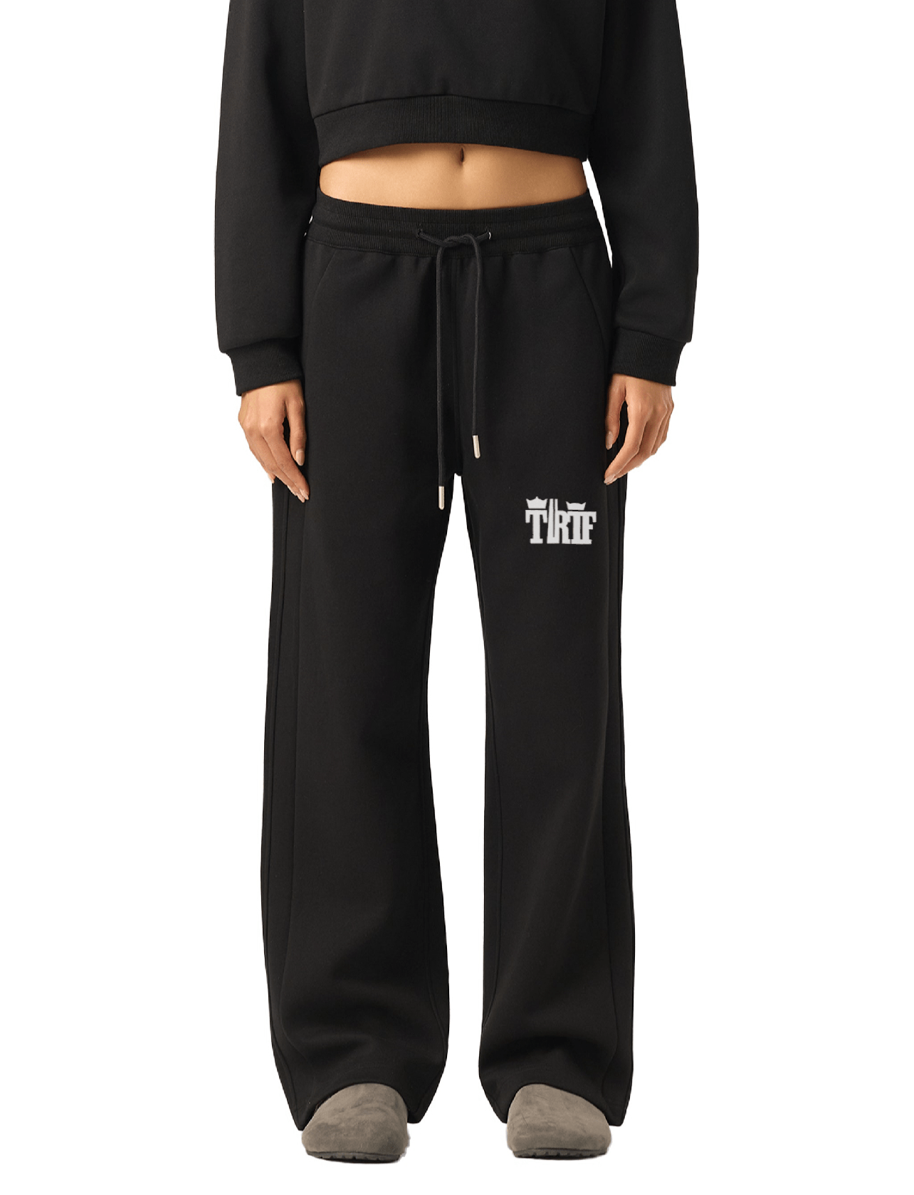 BEESMOOVE T.R.T.F Essential Drawstring Straight - Leg Sweatpants - Beesmoove