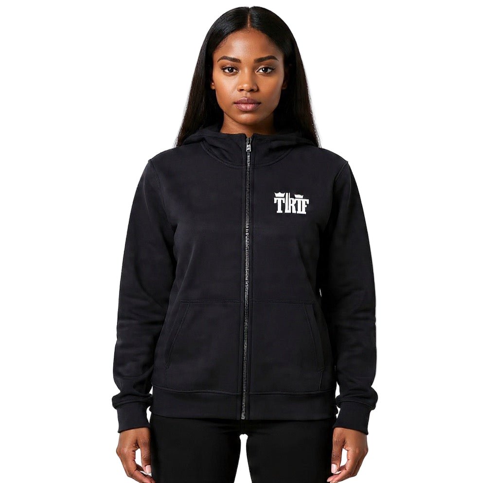 BEESMOOVE T.R.T.F Essential Heavyweight High Neck Zip - Up Hoodie - Beesmoove