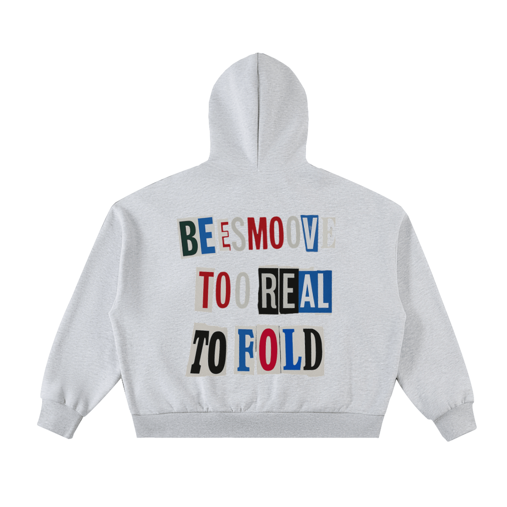 BEESMOOVE T.R.T.F Fleeced Full - Zip Boxy Hoodie - Beesmoove