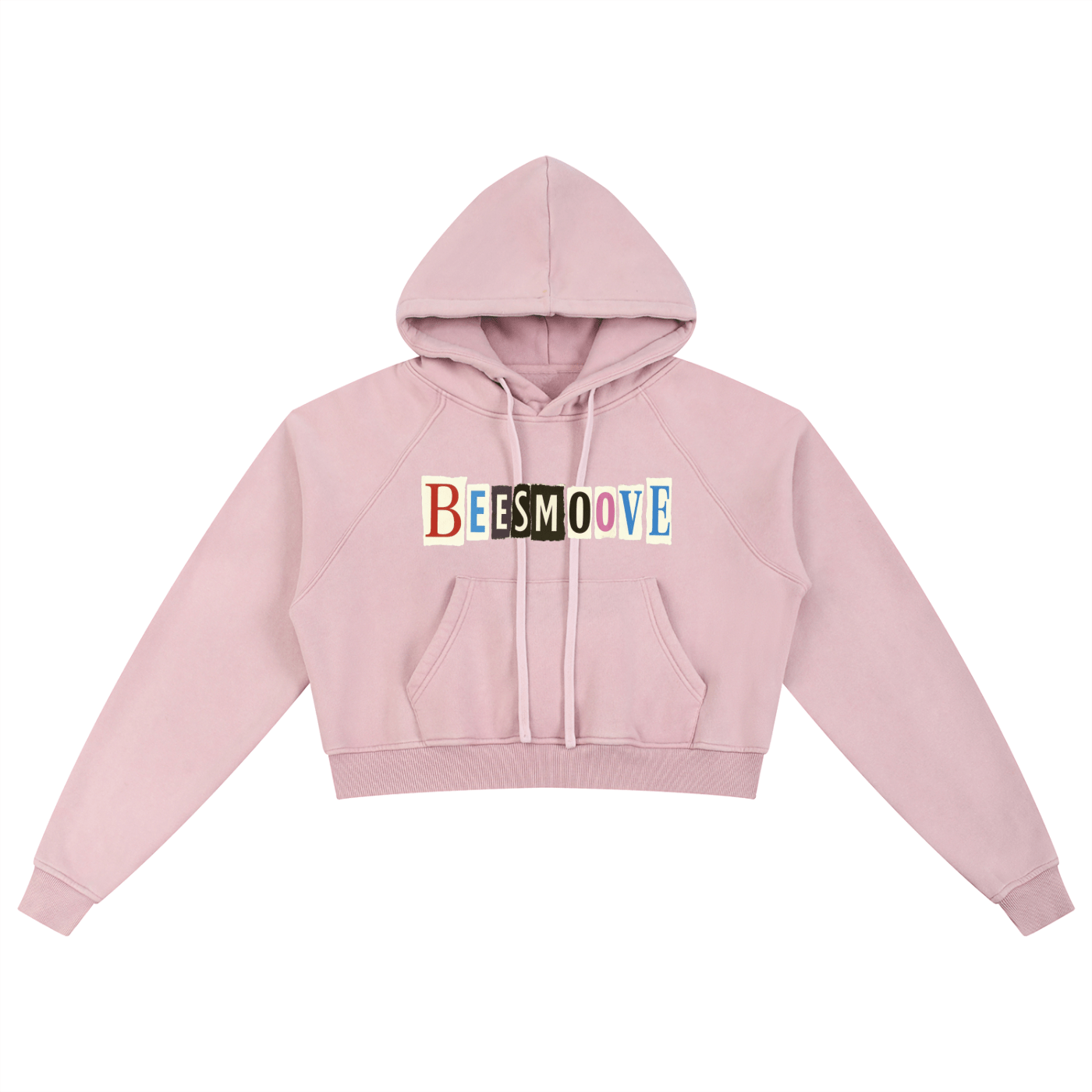 BEESMOOVE T.R.T.F Snow Washed Cropped Hoodie - Beesmoove