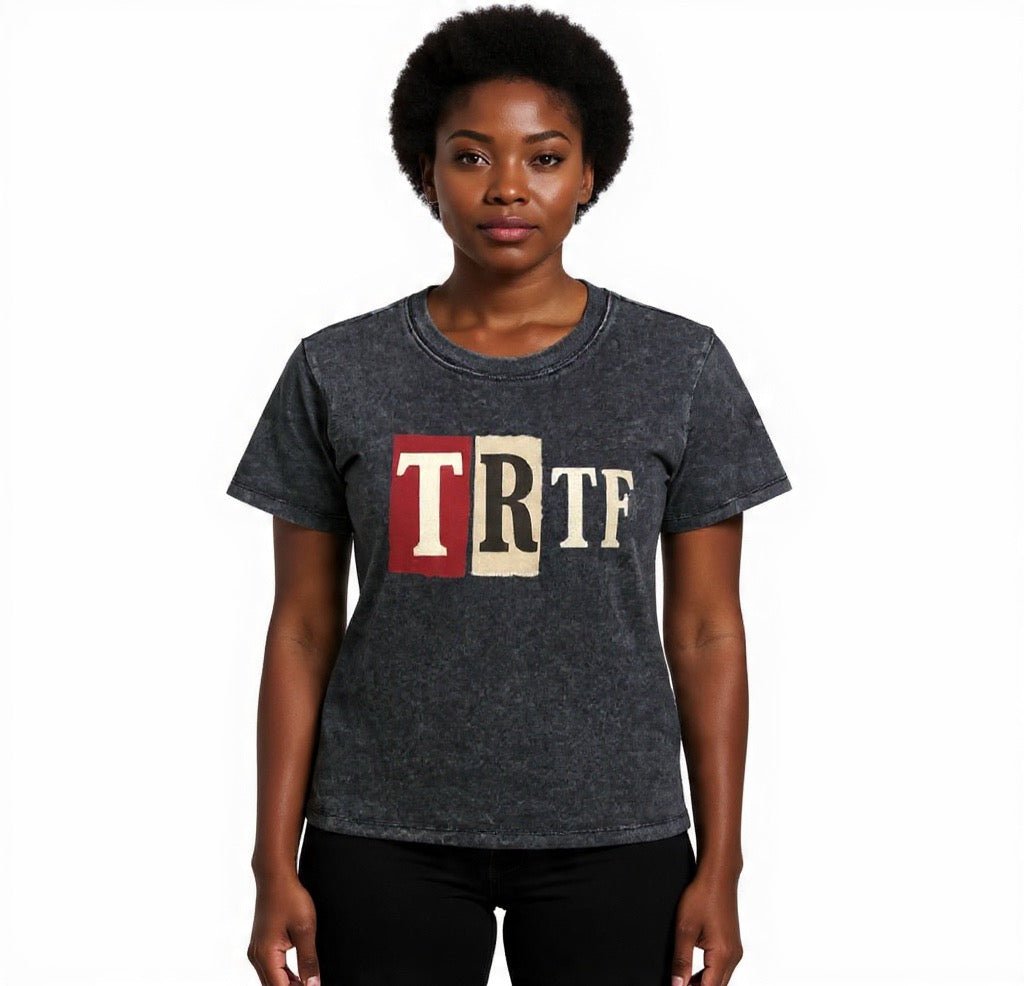 BEESMOOVE T.R.T.F Vintage Wash Drop Shoulder T-shirt - Beesmoove