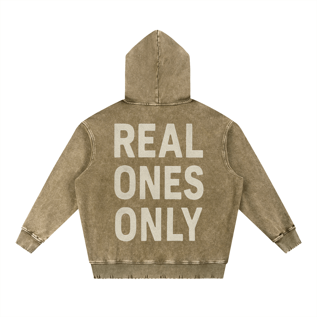 BEESMOOVE T.R.T.F Wash Hand - Frayed Heavyweight Hoodie - Beesmoove