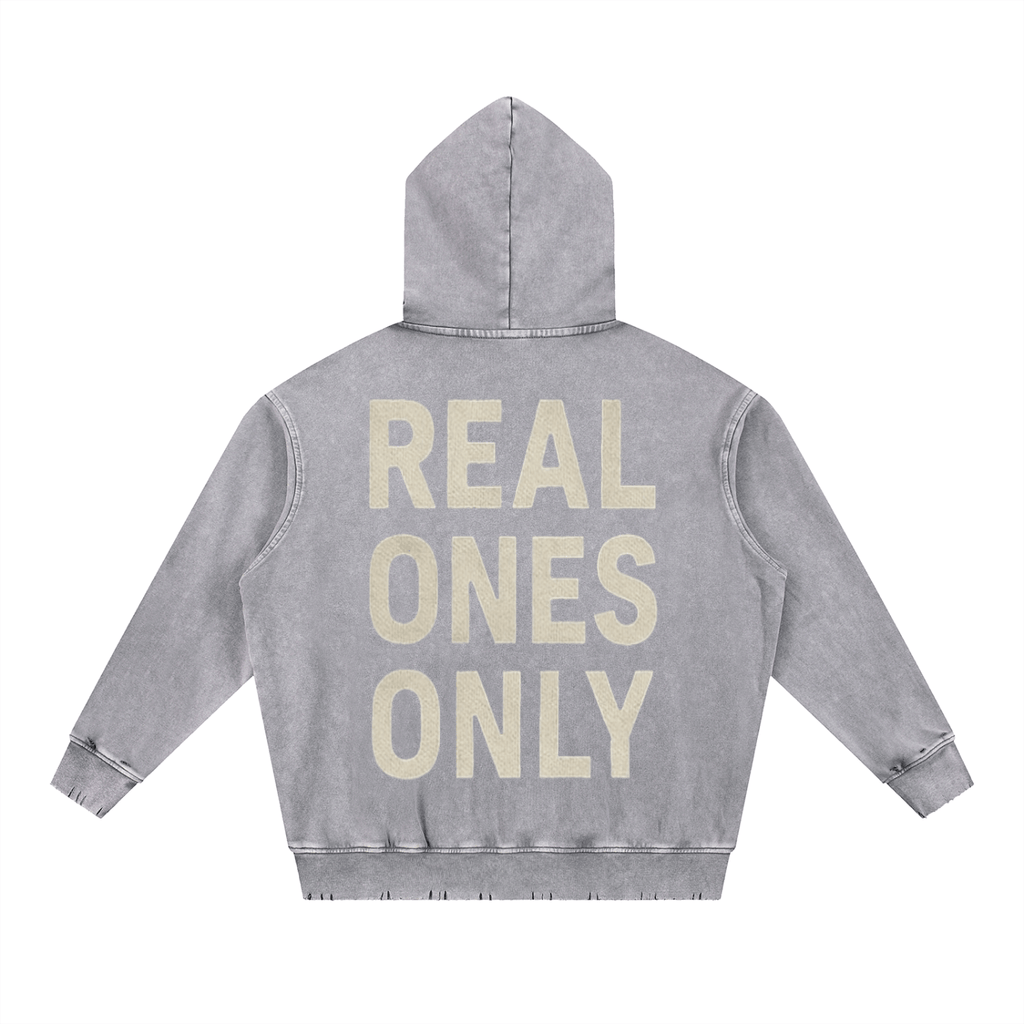 BEESMOOVE T.R.T.F Wash Hand - Frayed Heavyweight Hoodie - Beesmoove