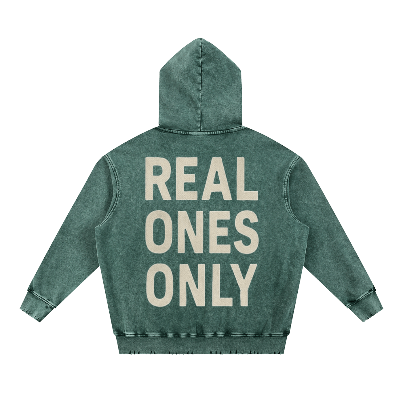 BEESMOOVE T.R.T.F Wash Hand - Frayed Heavyweight Hoodie - Beesmoove