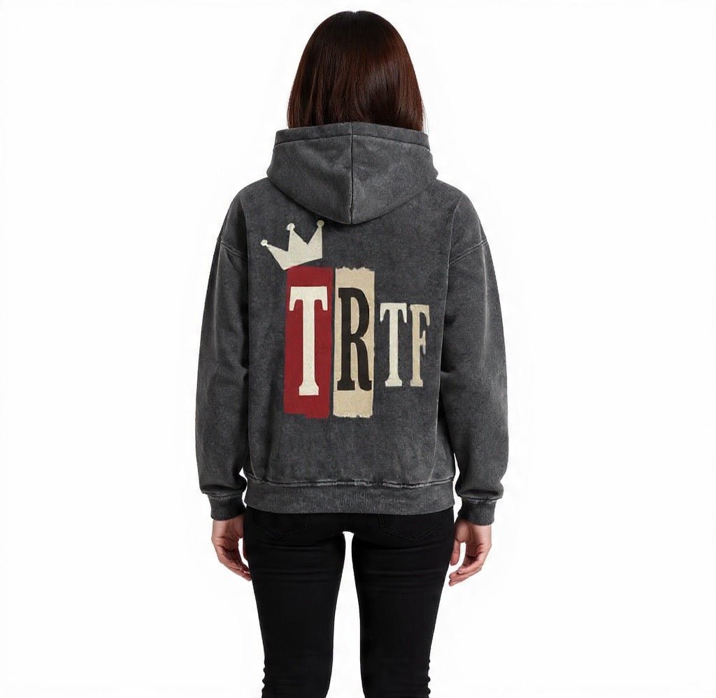 BEESMOOVE T.R.T.F Zip - Through Boxy Fleece Hoodie - Beesmoove