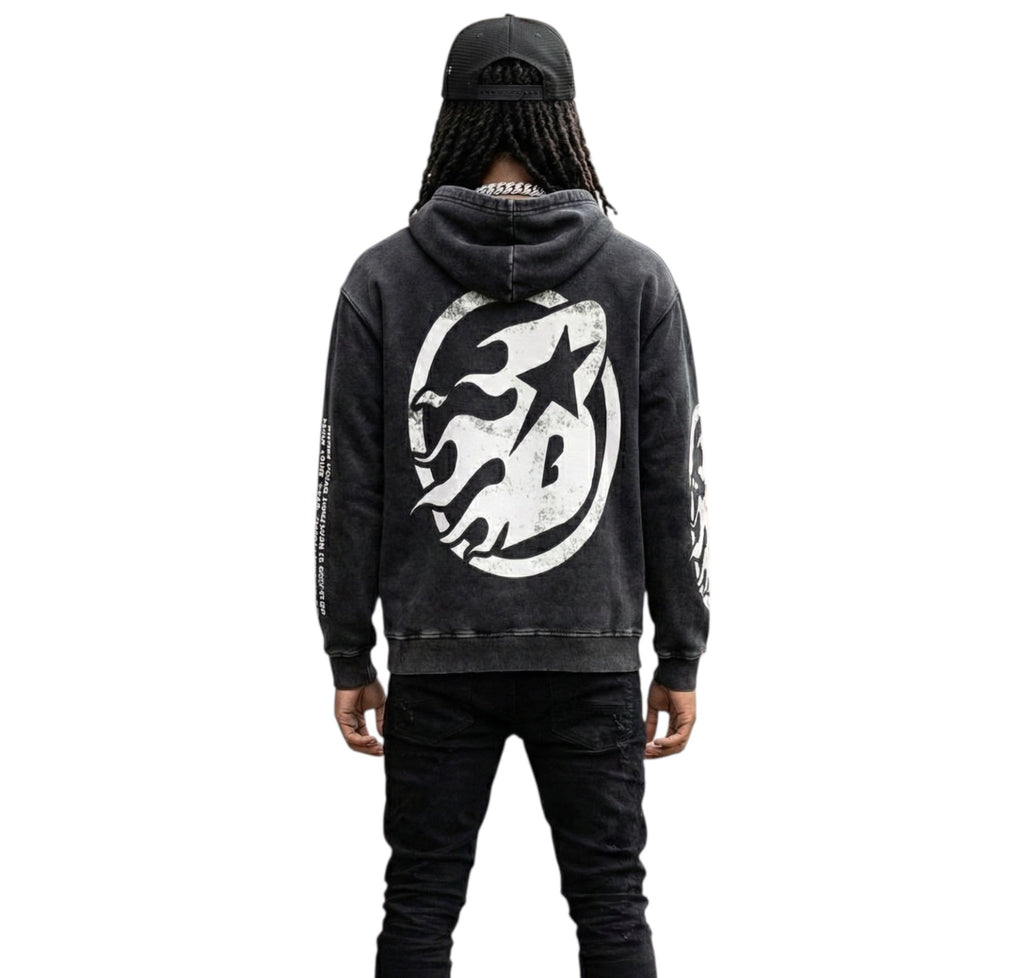 BEESMOOVE Trust in your vision Washed Loose Cotton Hoodie - Beesmoove