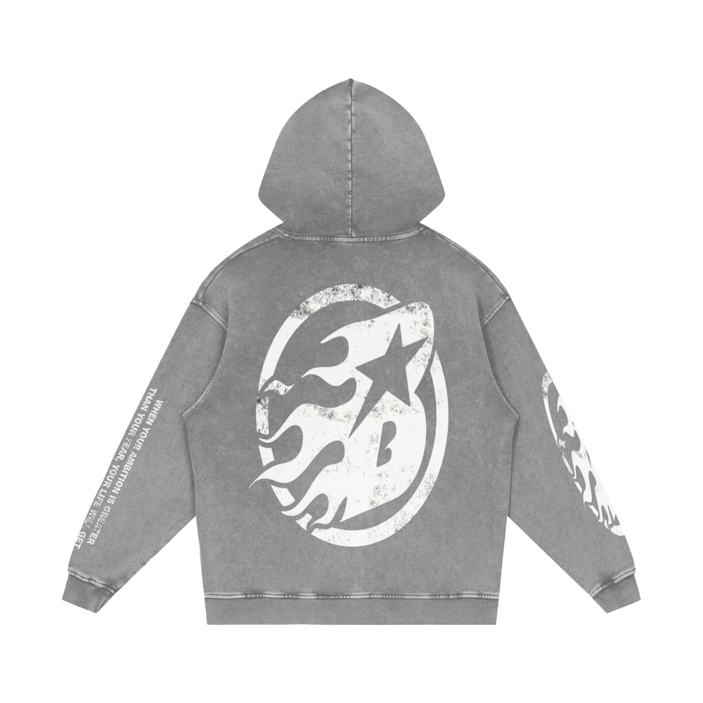 BEESMOOVE Trust in your vision Washed Loose Cotton Hoodie - Beesmoove