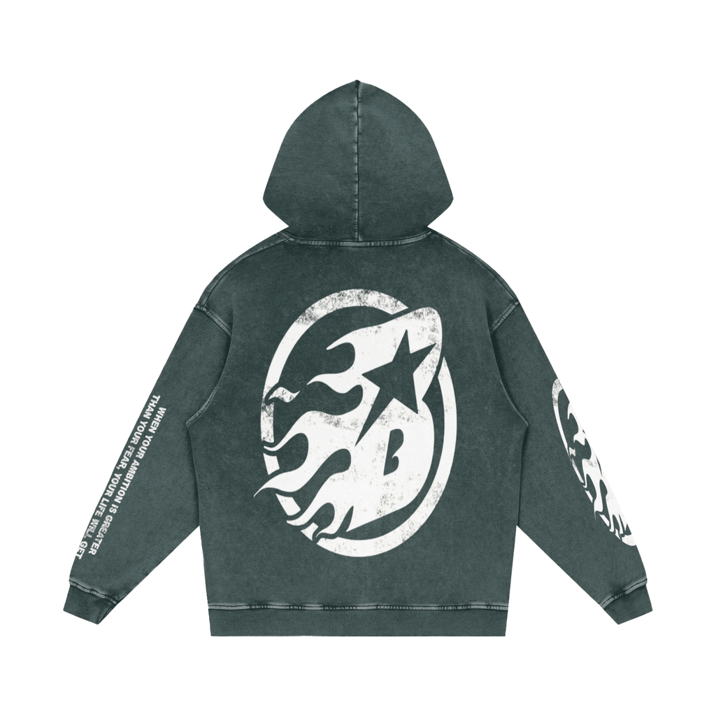 BEESMOOVE Trust in your vision Washed Loose Cotton Hoodie - Beesmoove