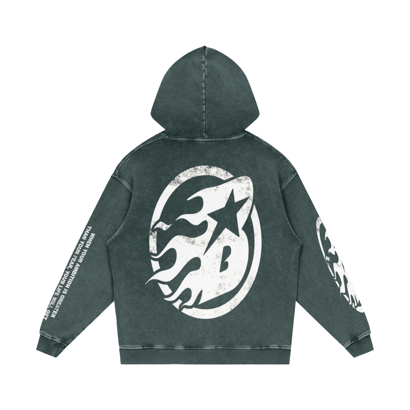 BEESMOOVE Trust in your vision Washed Loose Cotton Hoodie - Beesmoove