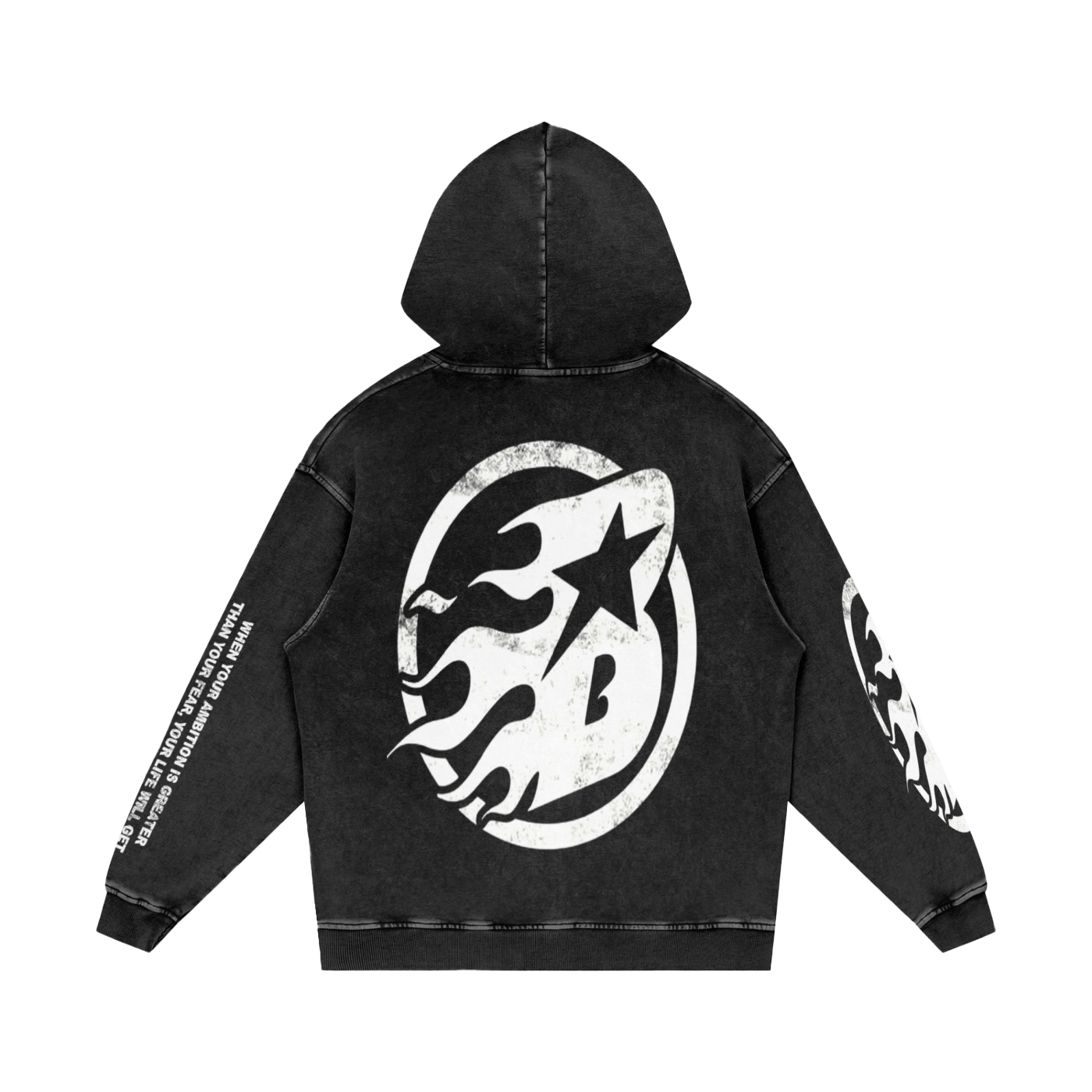 BEESMOOVE Trust in your vision Washed Loose Cotton Hoodie - Beesmoove