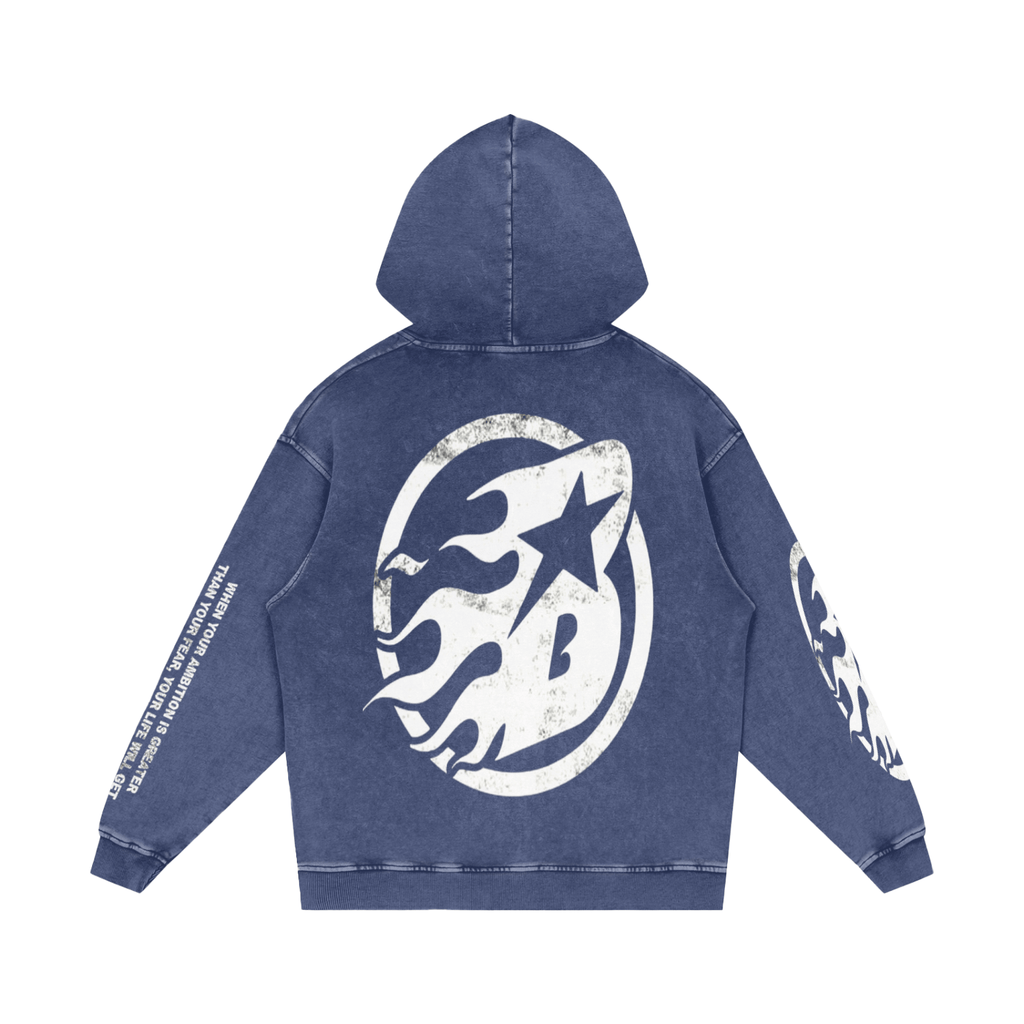 BEESMOOVE Trust in your vision Washed Loose Cotton Hoodie - Beesmoove