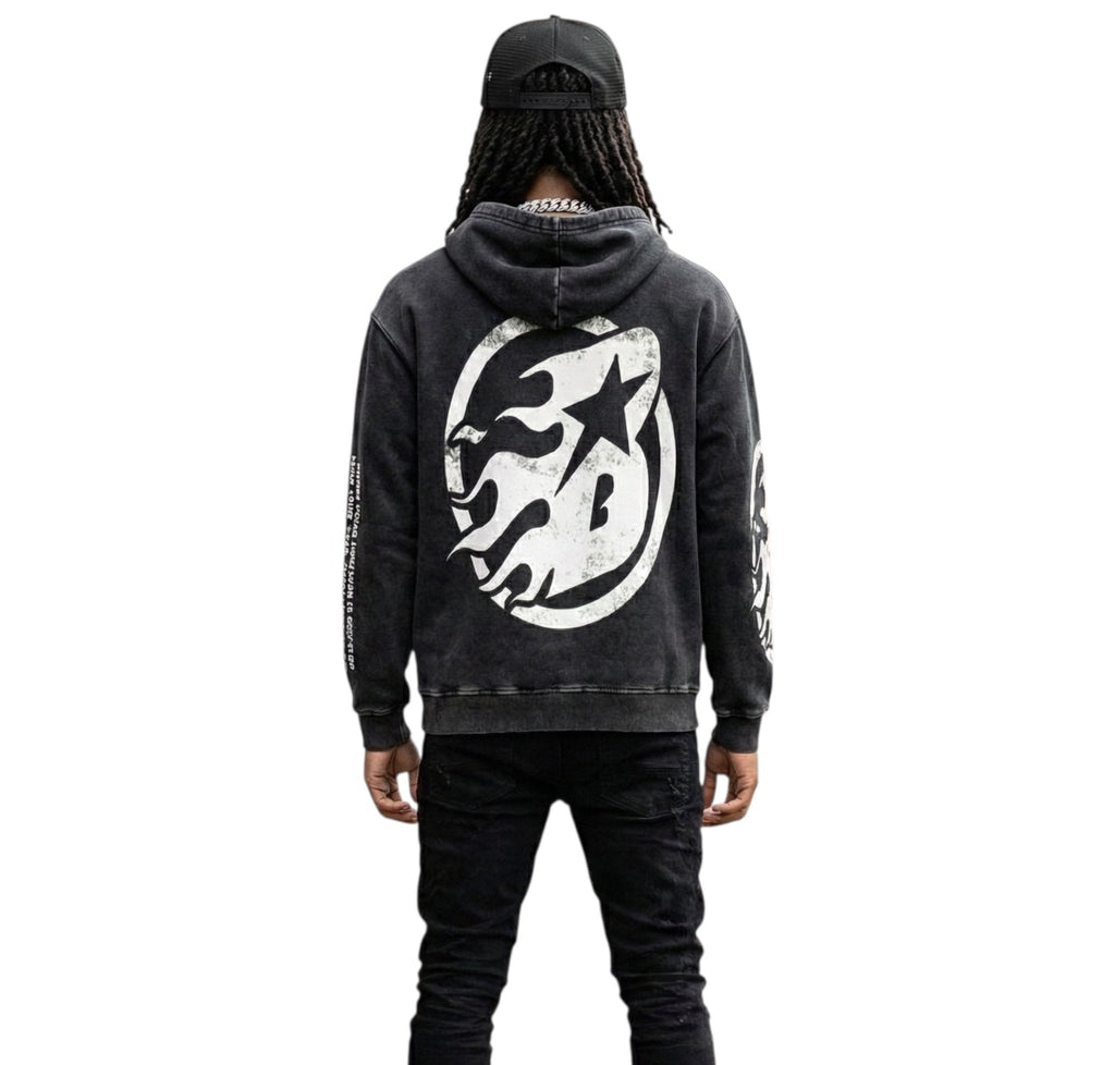BEESMOOVE Trust in your vision Washed Loose Cotton Hoodie - Beesmoove