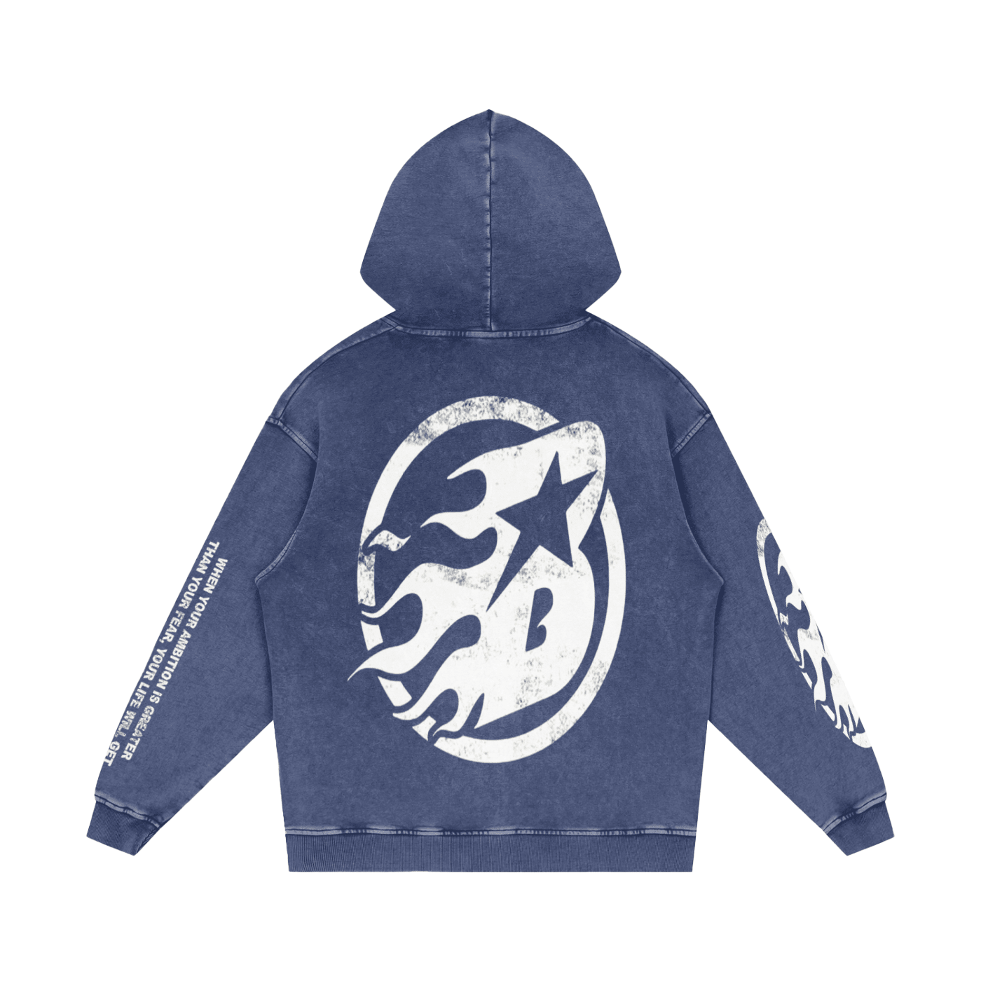 BEESMOOVE Trust in your vision Washed Loose Cotton Hoodie - Beesmoove