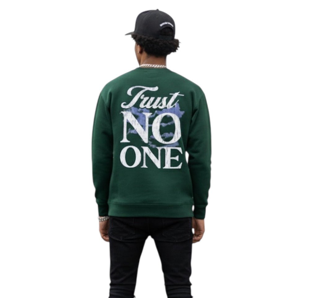 BEESMOOVE Trust No One Drop Shoulder Crewneck Sweatshirt - Beesmoove