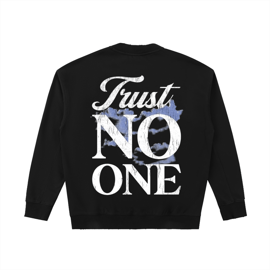 BEESMOOVE Trust No One Drop Shoulder Crewneck Sweatshirt - Beesmoove